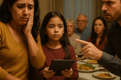 La cena familiar parecía perfecta hasta que un millonario levantó….