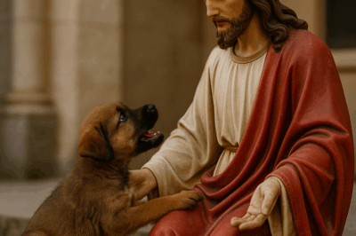 Cachorro imploró ayuda ante estatua de Jesús y ocurrió un milagro