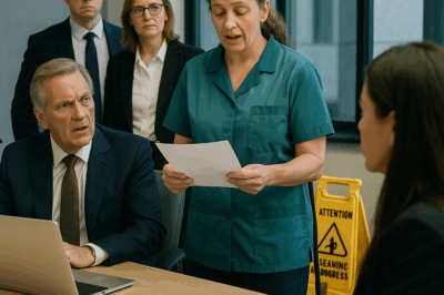 El jefe millonario se burló… pero la limpiadora lo dejó en silencio