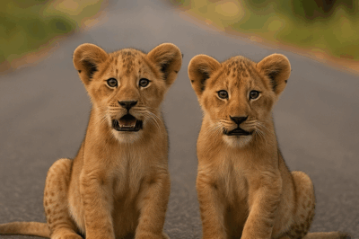 Lo que pasó tras ver a dos leoncitos pidiendo auxilio sorprendió a todos