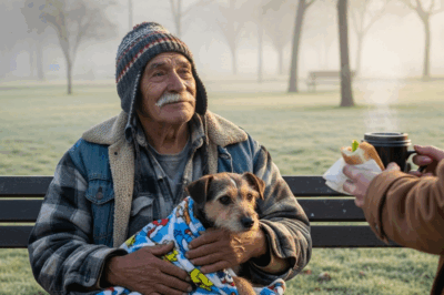 Todo lo que tenía era un perro y una banca… pero su vínculo jamás pudo romperse…