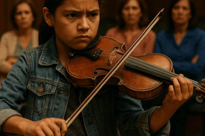 Los maestros se reían cuando la llamaron al escenario con su violín
