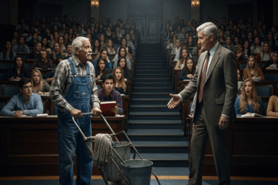 Era solo “el conserje”: un hombre con un balde, un trapeador torcido….