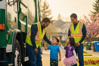 Cada lunes, dos niños descalzos esperaban al camión….