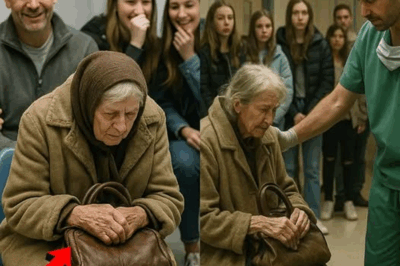 Se reían de la anciana pobre que aguardaba sola en la esquina del hospital. Nadie imaginaba quién era en realidad. Cuando el cirujano abrió la puerta y pronunció unas palabras inesperadas, la sala entera quedó paralizada: la mujer despreciada cambió para siempre la historia de todos los presentes.