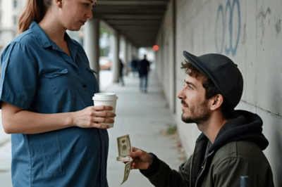 “😱¡Impactante! Olivia creyó haber hecho solo un pequeño gesto al darle café y cinco dólares a un extraño. Pero lo que ese hombre confesó al día siguiente cambió su destino para siempre. Una revelación cargada de secretos, gratitud y un desenlace que nadie vio venir.”