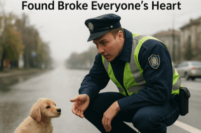 “Un cachorro temblando pidió ayuda a un policía… lo que encontró partió corazones”