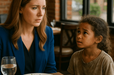 “En un lujoso restaurante, una niña mendiga, con los ojos llenos de inocencia, se acercó a la mesa de una millonaria y preguntó: ‘¿Puedo comer contigo, mamá?’. Los presentes quedaron en silencio, esperando rechazo. Pero la respuesta de la mujer rompió todas las expectativas y reveló un giro tan impactante que cambió no solo la vida de la niña, sino también la de la millonaria.”