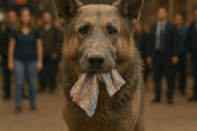 La estación enmudeció cuando un pastor alemán apareció cubierto de polvo