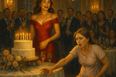 Drama en fiesta: exesposa embarazada irrumpe y se desploma