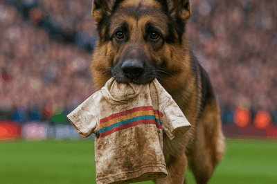 Todo el estadio enmudeció cuando un pastor alemán entró al campo