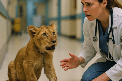 Una cría de león entró al hospital pidiendo ayuda… lo que hallaron rompió corazones