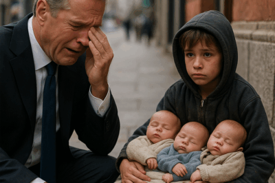 Billonario rompió en llanto al ver a un niño de la calle con trillizos