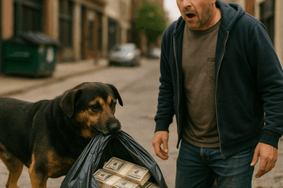 Perro arrastra bolsa de basura y dentro hallan 2 millones