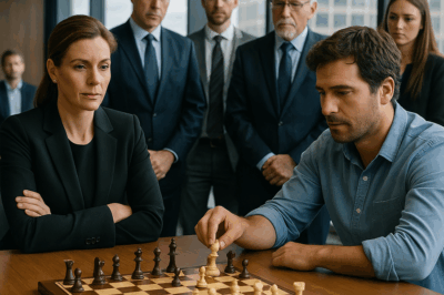 CEO reta a un padre soltero al ajedrez… su respuesta asombra a todos