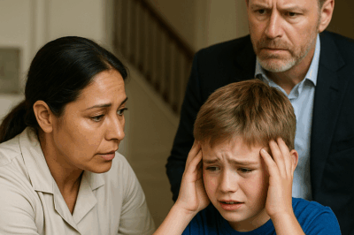 Hijo del millonario entra en pánico y la limpiadora lo calma en un segundo con un gesto inesperado