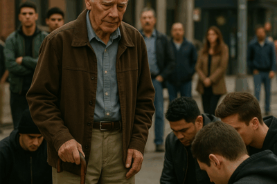 😱 Pandilleros se burlaron del anciano… pero su respuesta los hizo arrodillarse 🔥