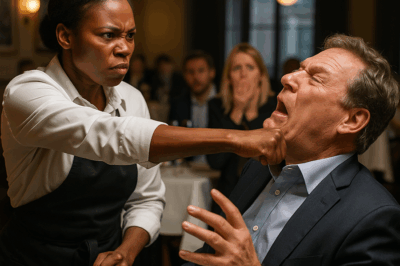 “Una camarera humilde y de piel negra, acostumbrada a soportar las humillaciones de clientes arrogantes, jamás imaginó que un millonario en plena cena pública la despreciaría delante de todos. Lo que nadie sospechaba era su reacción: un inesperado golpe de kárate que cambió por completo la escena y destapó una verdad oculta que dejó a la élite en estado de shock.”