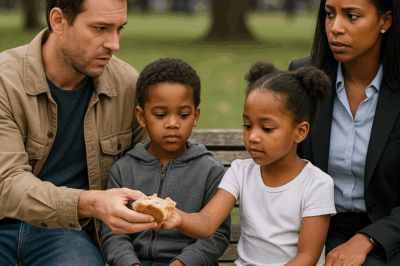 “Un padre soltero, agotado por la rutina y sin imaginarlo, compartió su sencillo sándwich en un parque con una niña desconocida. Lo que parecía un gesto insignificante terminó revelando un secreto sorprendente: la madre de la pequeña no era cualquier persona, sino una poderosa directora ejecutiva, cuya vida de lujos y decisiones implacables se cruzó de manera inesperada con la humildad de aquel hombre.”