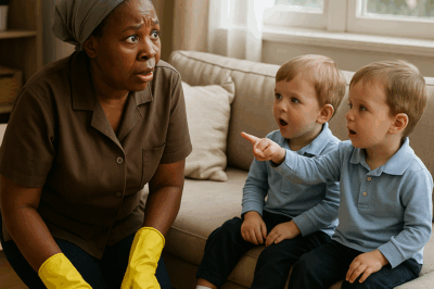 Los gemelos del viudo multimillonario no pronunciaban una sola palabra, hasta que un día, la humilde trabajadora de aseo hizo algo tan inesperado que todos quedaron en shock. Lo que pasó después cambió la vida de los niños para siempre. ¿Milagro, destino o simple conexión humana? La historia está conmoviendo a millones y revelando una verdad que nadie vio venir.