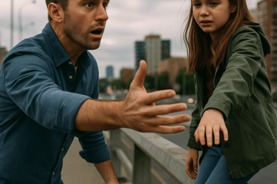 “¡No saltes!”: padre soltero intenta salvar a una niña en un puente