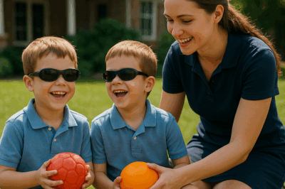 “En la mansión del millonario se vivía un silencio doloroso: sus pequeños gemelos eran ciegos desde el nacimiento. Ningún médico, por más prestigioso o costoso, había logrado una solución. Hasta que apareció una humilde niñera, recién contratada, que hizo algo inesperado. Lo que ocurrió después no solo cambió la vida de los niños, sino que también destapó secretos y un giro que nadie esperaba.”