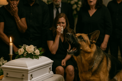 😱 Pastor alemán ladra sin parar en velorio… lo que hallaron en el ataúd fue aterrador 🚨