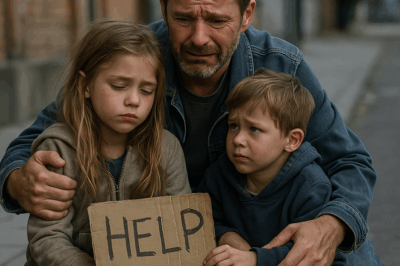 Padre soltero descubre la verdad desgarradora: por qué sus hijos mendigan en la calle