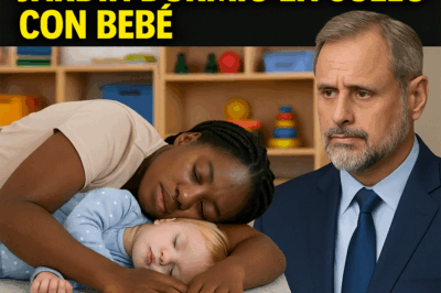 Multimillonario ve a maestra dormir en el suelo con un bebé y reacciona así