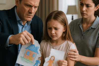 Millonario humilla a su hija rasgando su dibujo y todo cambia