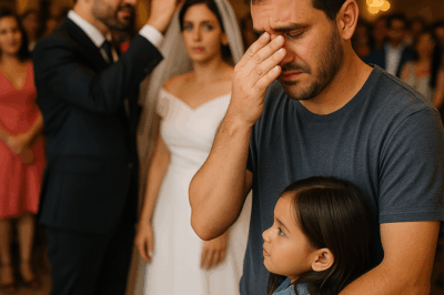 😱🔥 Lo que parecía una simple boda terminó en tragedia emocional: un padre viudo rompe en llanto cuando la novia, frente a todos, lo mira directo a los ojos. La revelación inesperada destapa un secreto oculto durante años. ¡Un relato que hiela la sangre y rompe corazones!