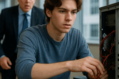 El CEO entró en pánico por una falla… y el hijo del conserje brilló