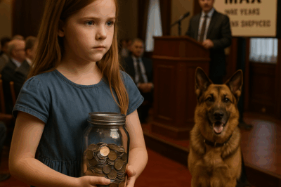 Lily y el frasco de monedas: la niña que conmovió una subasta de perros policía