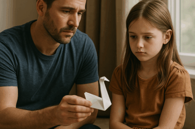 “La hija del CEO no hablaba… hasta que un padre soltero llegó con un cisne de papel”