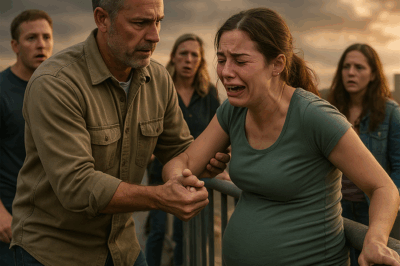 “¡No saltes!, gritó un hombre al salvar a joven embarazada al borde”