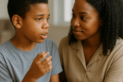 El hijo autista del millonario habló por primera vez con ella