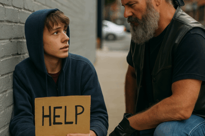 Adolescente sin hogar ayudó a un motorista… y 120 Hells Angels lo rodearon