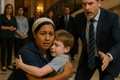 “Una humilde trabajadora de limpieza arriesga su vida para salvar al hijo de un multimillonario. Pero lo que nadie esperaba es que, segundos después del rescate, el niño la mirara fijamente y pronunciara una palabra que dejó a todos paralizados: ‘mamá’. El giro de la historia estremeció a toda la ciudad.”