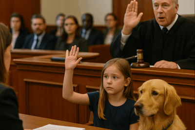 La niña hizo una señal a su perro… y el juez detuvo todo