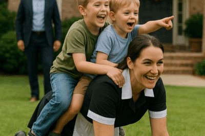 El millonario sorprendió a su empleada jugando a caballo con sus hijos… lo que pasó después dejó a todos sin palabras