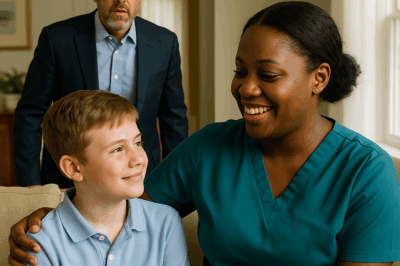 El millonario llegó sin avisar… y quedó helado al ver a su hijo con la criada