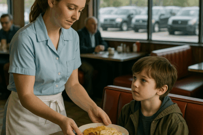 “La mesera tímida alimentaba en secreto al niño… hasta que llegaron 5 SUVs”