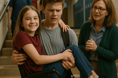 “‘Si me cargas, te diré un secreto’, dijo la niña en silla de ruedas”