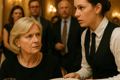 “Nadie comprendía las palabras de la millonaria alemana en la lujosa cena… hasta que una simple mesera respondió en alemán y dejó a todos paralizados”