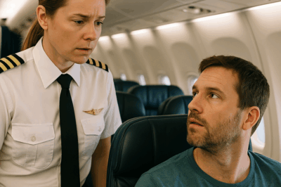 «Un padre soltero dormía tranquilamente en el asiento 12… hasta que la capitana preguntó algo que heló la sangre a todos»