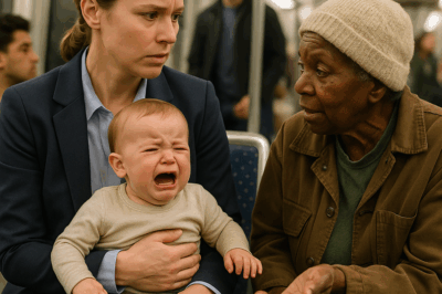 El bebé de un multimillonario lloraba en el metro… hasta que ella actuó