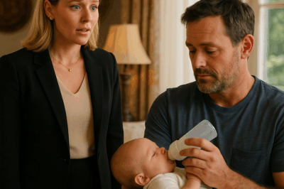 La millonaria halló a un padre soltero alimentando a su bebé…