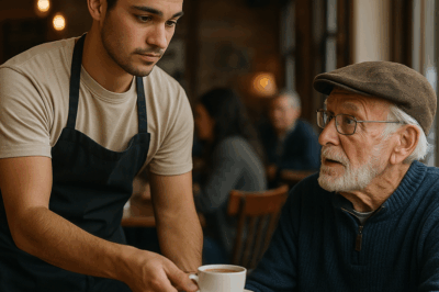 El camarero pobre pagó un café a un anciano… sin saber quién era