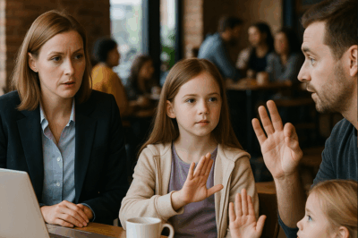 Una CEO llevó a su hija muda a un café… y quedó helada al ver quién la entendía