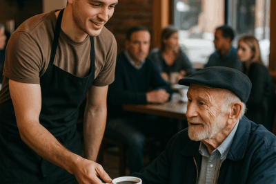 Un camarero pobre pagó un café a un anciano… ¡sin saber su verdadera identidad!